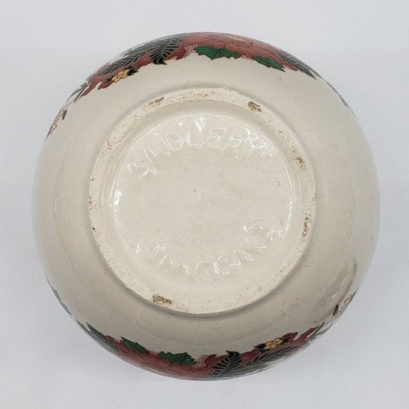 Sadler England Vintage Hand Painted Ceramic Indian Peony Lidded Ginger Jar - Picture 2 of 15